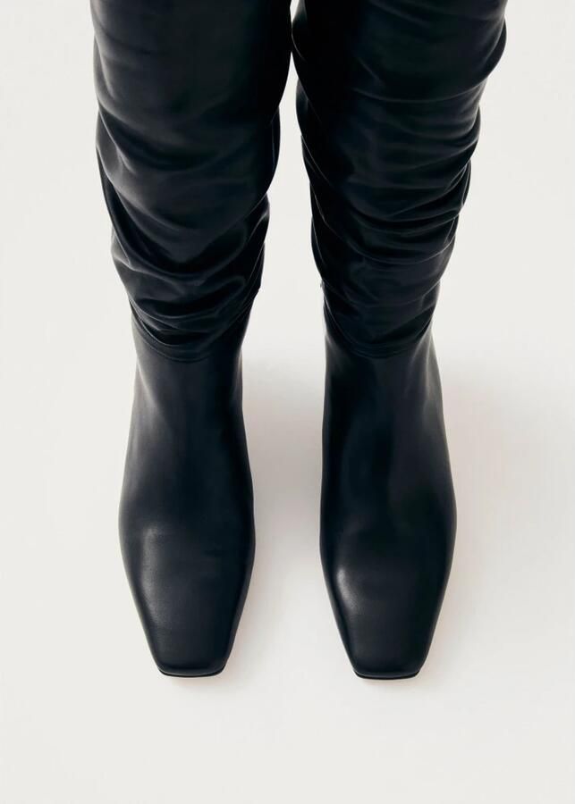 Alohas Kalila Zwarte Lederen Laarzen