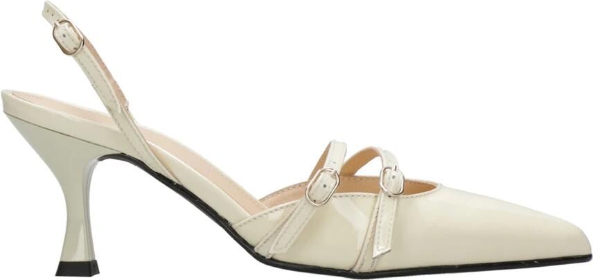 ALOHAS Joelle Onix Crème Leren Pumps White Dames