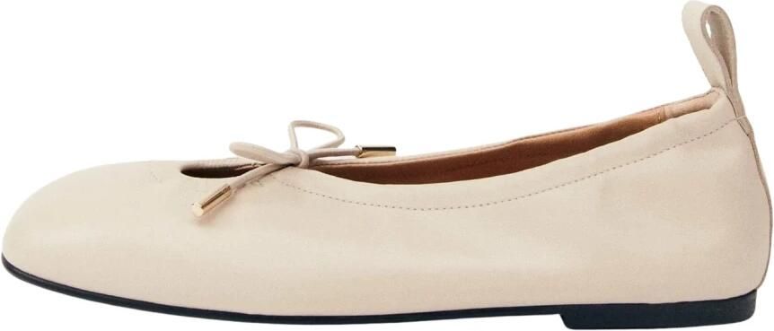 ALOHAS Rosalind Crème Leren Ballet Flats White Dames