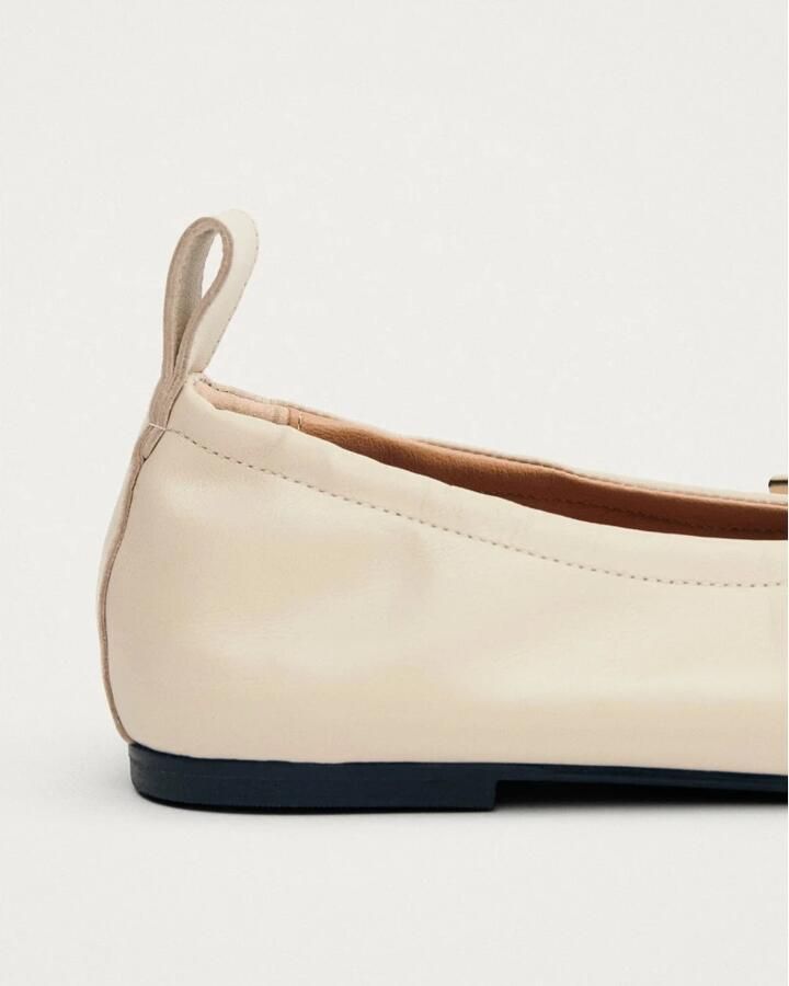ALOHAS Rosalind Crème Leren Ballet Flats White Dames - Foto 4
