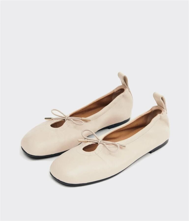 ALOHAS Rosalind Crème Leren Ballet Flats White Dames - Foto 3