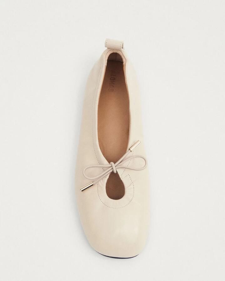 ALOHAS Rosalind Crème Leren Ballet Flats White Dames - Foto 6