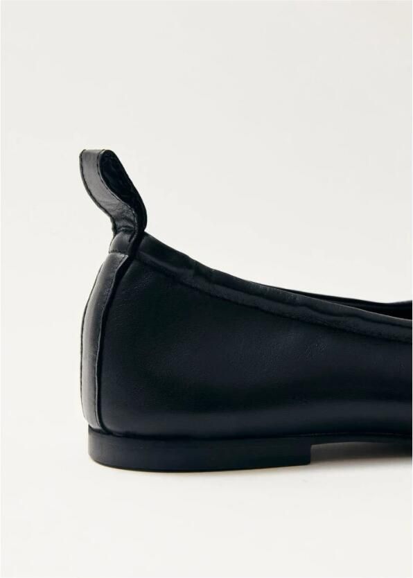 Alohas Zwarte Leren Keyhole Detail Platte Schoenen - Foto 8