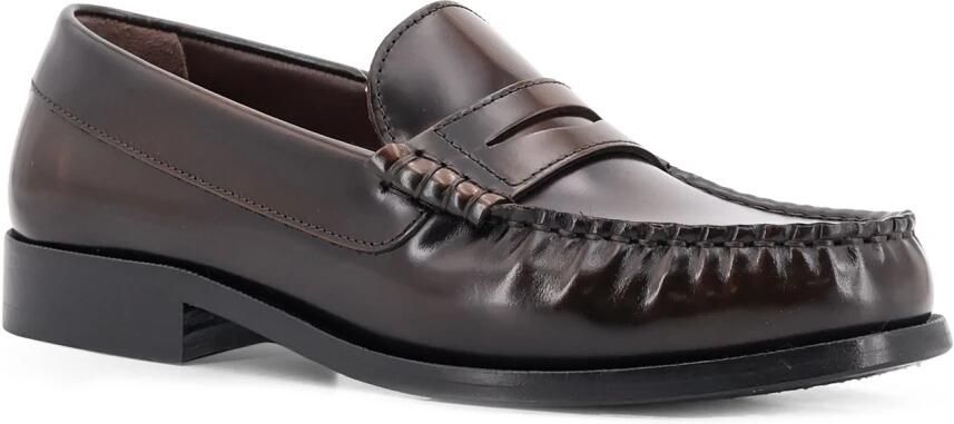 ALOHAS Rivet Geborsteld Koffiebruin Leren Loafers Brown Dames - Foto 2