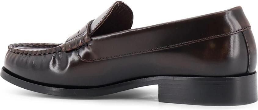 ALOHAS Rivet Geborsteld Koffiebruin Leren Loafers Brown Dames - Foto 3