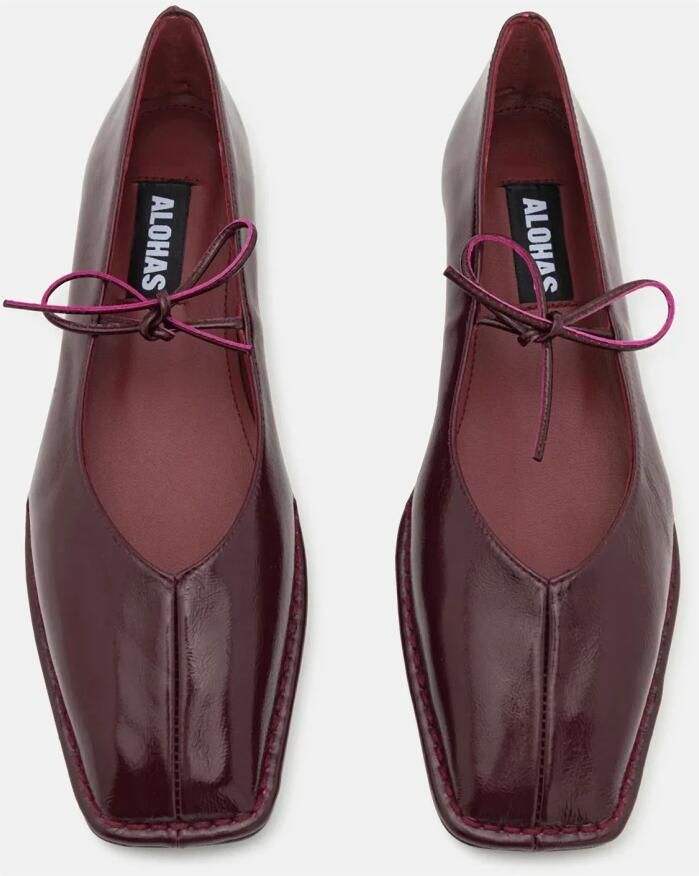 ALOHAS Sway Leren Ballet Flats Red Dames - Foto 3