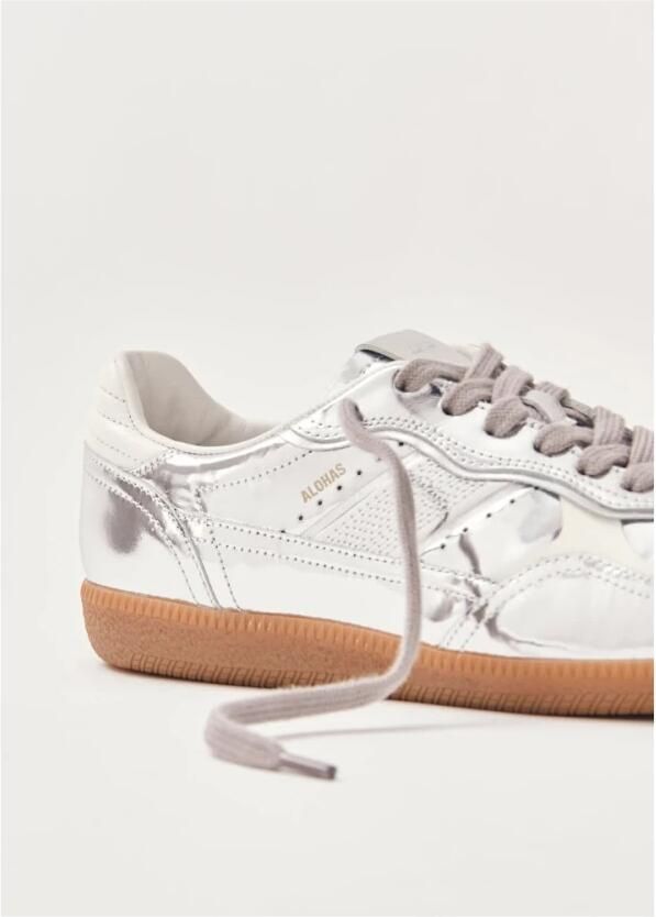 Alohas Tb.490 Rife Shimmer Zilver Crème Leren Sneakers - Foto 6