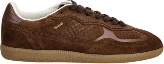 Alohas Bruine leren sneaker met stijlvolle details