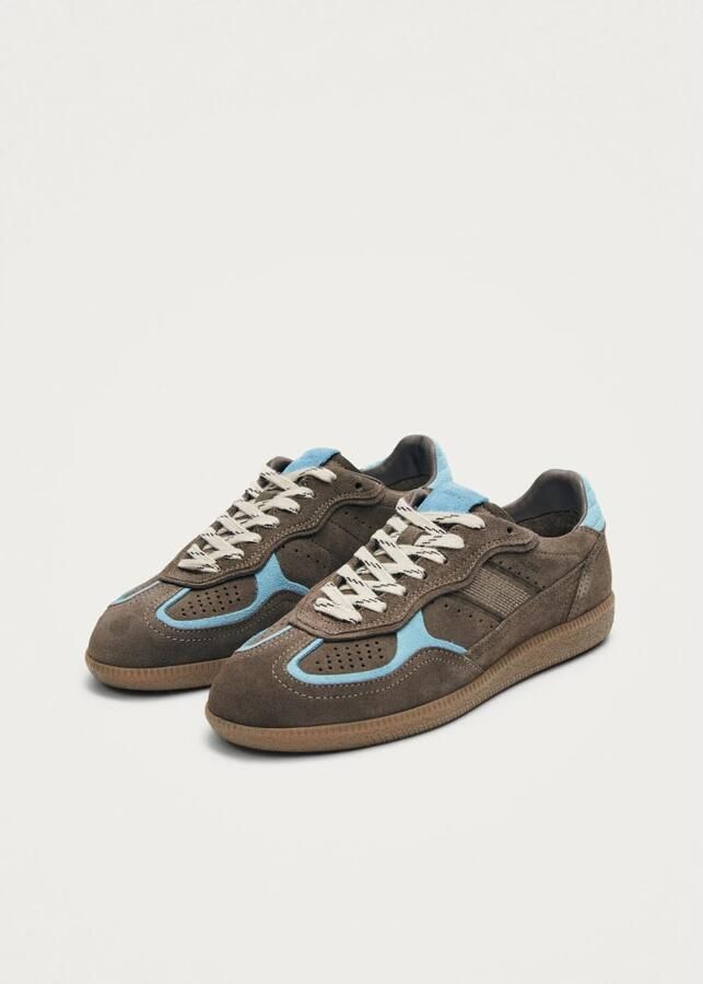 ALOHAS Tb.490 Rife Taupe Korenbloemblauwe Leren Sneakers - Foto 3