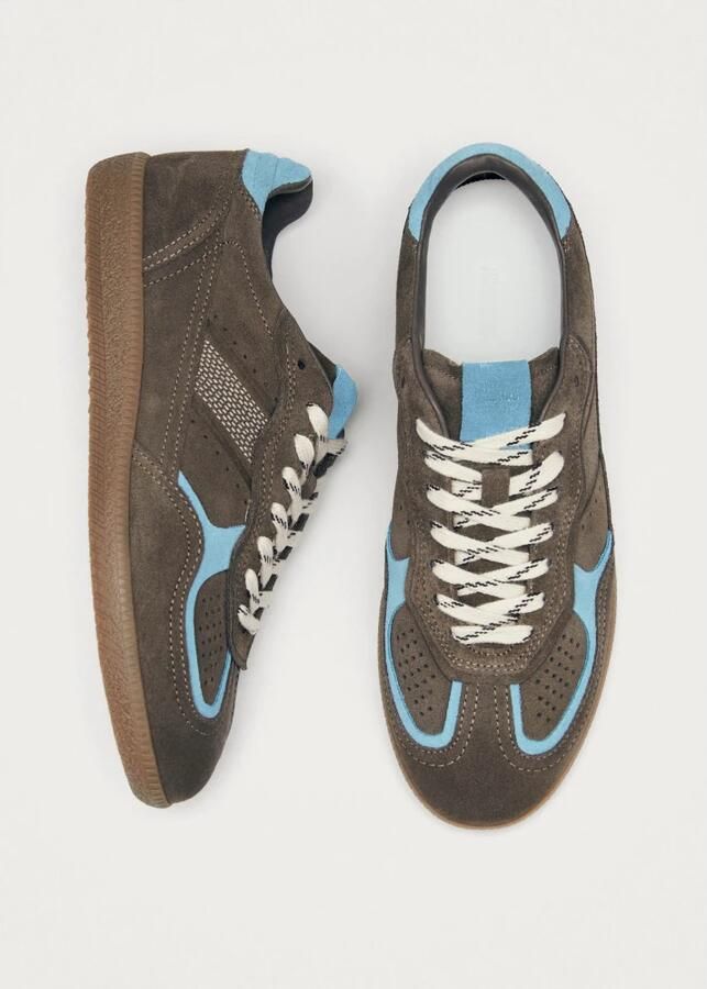 ALOHAS Tb.490 Rife Taupe Korenbloemblauwe Leren Sneakers - Foto 4