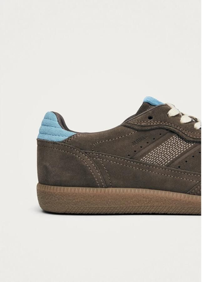 ALOHAS Tb.490 Rife Taupe Korenbloemblauwe Leren Sneakers - Foto 2