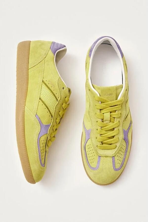 ALOHAS Tb.490 Rife Acid Groen Leren Sneakers Green Dames - Foto 3