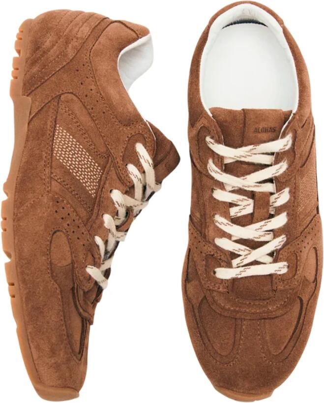 ALOHAS Tb.56 Suède Bruin Leren Sneakers Brown Dames - Foto 3