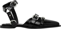 ALOHAS Thalara Onix Zwart Leren Ballet Flats Black Dames
