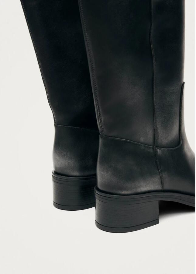 Alohas Zwarte leren laarzen