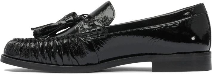 Alohas Zwarte leren loafers met kwastjes