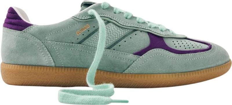 ALOHAS Blauwe leren sneakers Green Dames