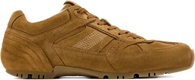 Alohas Bruine Geperforeerde Sneakers met Gewatteerde Enkels