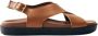 ALOHAS Bruine leren sandalen 3cm hak Brown Dames - Thumbnail 8