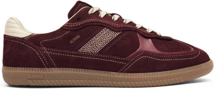 Alohas Burgundy Cream Leren Sneakers