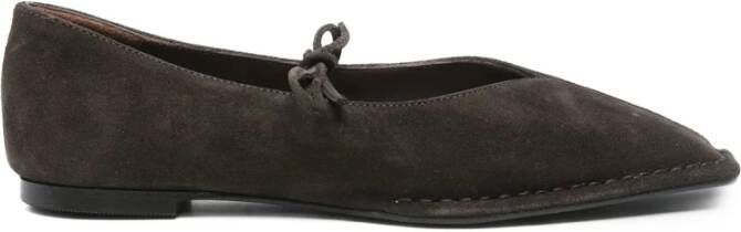 Alohas Cederbruine Vierkante Platte Schoenen