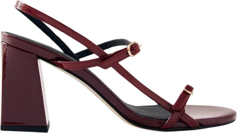 ALOHAS Elyn Onix Burgundy Leather Sandals Red Dames