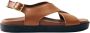 ALOHAS Bruine leren sandalen 3cm hak Brown Dames - Thumbnail 1