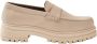 ALOHAS Obsidian Cream Leather Loafers Beige Dames - Thumbnail 1