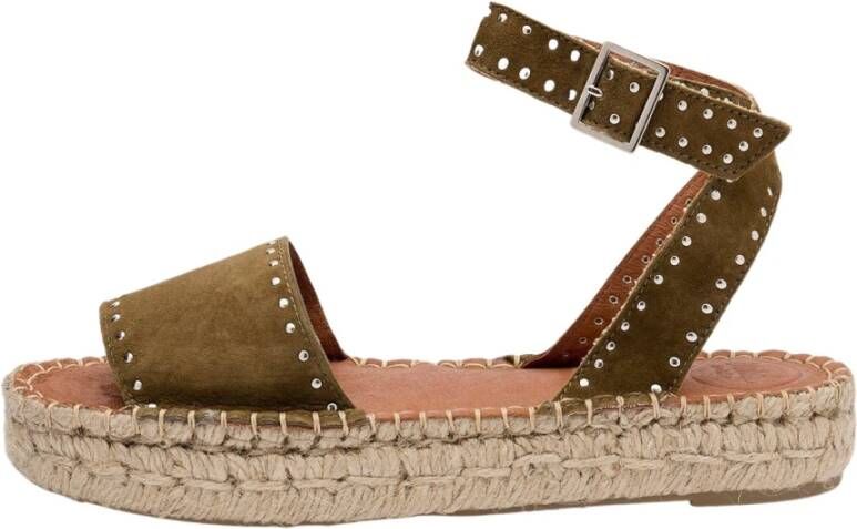 ALOHAS Platte sandalen Groen Dames