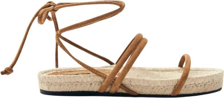 Alohas Rayna Suède Tan Leren Sandalen