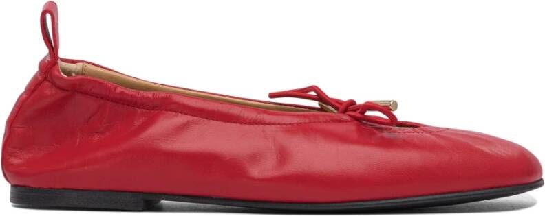 ALOHAS Rosalind Rode Leren Ballet Flats Red Dames