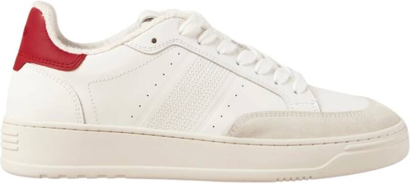 ALOHAS Rode Leren Sneakers White Dames