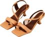 ALOHAS Asymmetrische bandjes in leer sandalen Orange Dames - Thumbnail 1