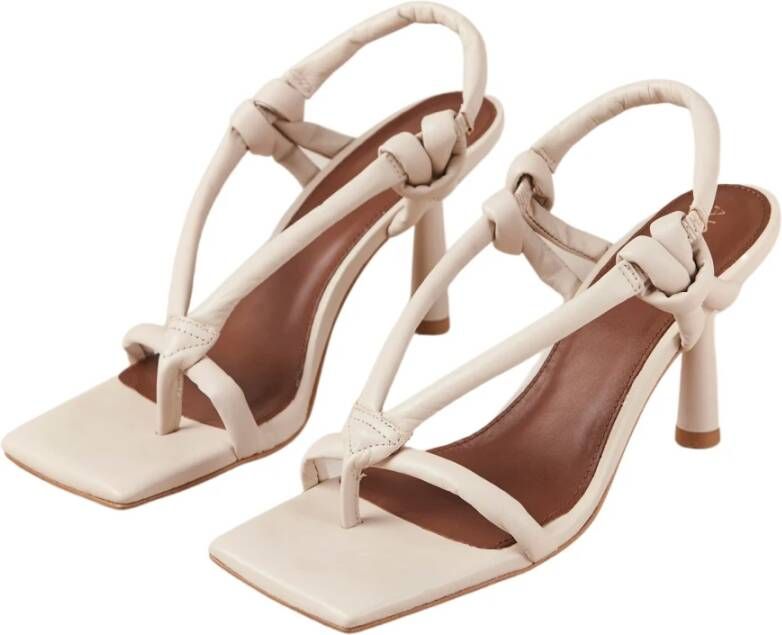 ALOHAS Sheila Crème Leren Sandalen Beige Dames