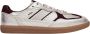 Alohas Tb.490 Graan Glanzend Zilver & Burgundy Leren Sneakers - Thumbnail 1
