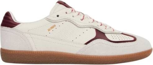 Alohas Tb.490 Rife Grain White Burgundy Leren Sneakers