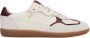 Alohas Tb.490 Rife Grain White Burgundy Leren Sneakers - Thumbnail 1
