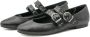 ALOHAS Thekla Zwarte Leren Ballet Flats Black Dames - Thumbnail 6