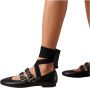 ALOHAS Thekla Zwarte Leren Ballet Flats Black Dames - Thumbnail 1