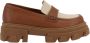 ALOHAS Trailblazer Bicolor Leren Loafers Brown Dames - Thumbnail 1