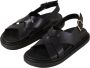 ALOHAS Trunca Black Leather Sandals Zwart Dames - Thumbnail 1