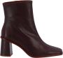 Alohas West Cape Wine Burgundy Leren Enkellaarzen - Thumbnail 1