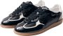 ALOHAS Zwart Roomkleurig Leren Sneakers Black Dames - Thumbnail 1