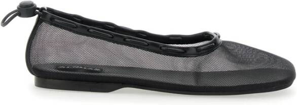 Alohas Zwarte Mesh Ballerina's met Koord