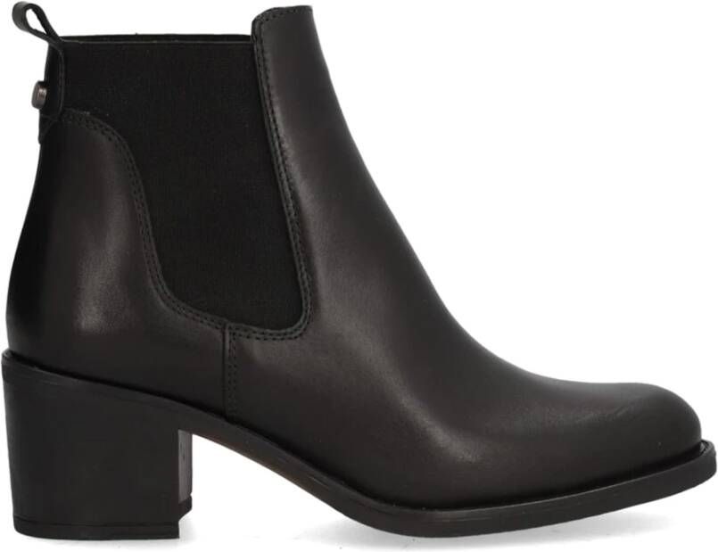 Alpe Ankle Boots van zwart leder