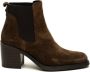 Alpe Bruine Zijden Laarzen Brown Dames - Thumbnail 1