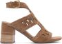 Alpe Casual Camel Suède Dames Sandalen Brown Dames - Thumbnail 4