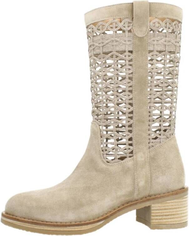 Alpe Cowboy Boots Beige Dames