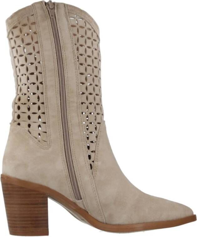 Alpe Heeled Boots Beige Dames