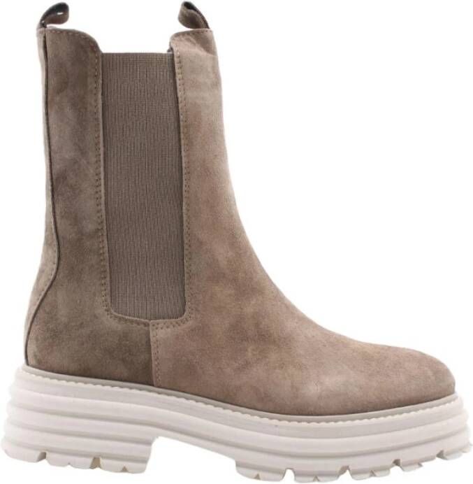 Alpe Stijlvolle Chelsea Boots voor vrouwen Beige Dames